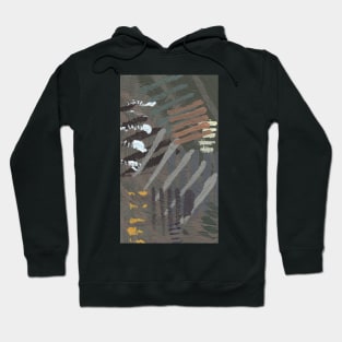 "Desire of Disgust in Retrospect" - Dark Abstract Painting Textured Artwork With Circles and Lines Hoodie